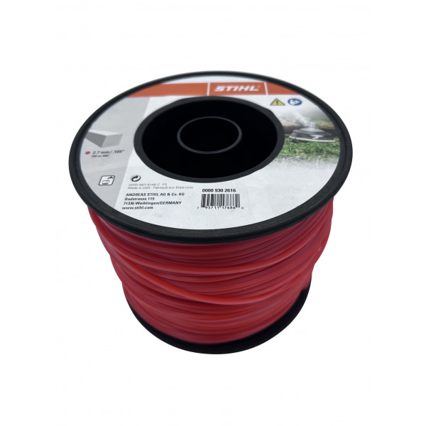 Fil carré Ø 2.7 mm x 208.0 m rouge