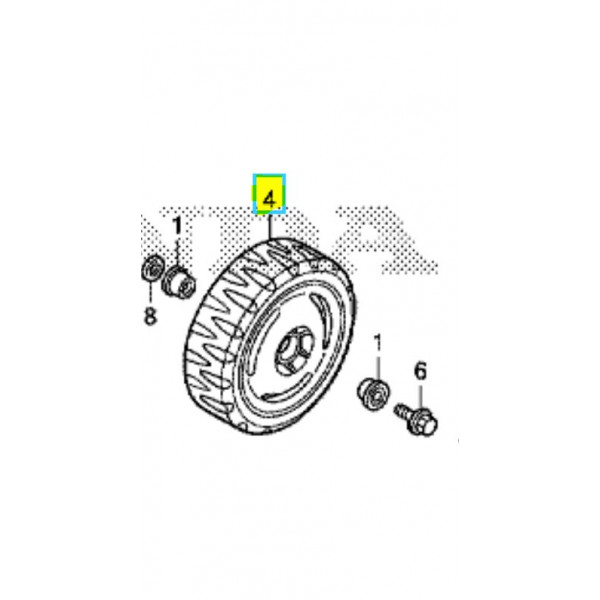 Roue avant tondeuse HONDA 44710-VH3-R10ZA