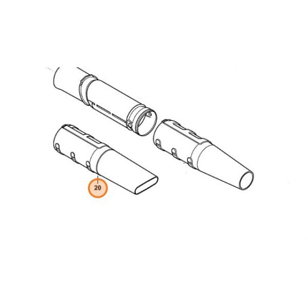 Buse plate droit48667018301 STIHL