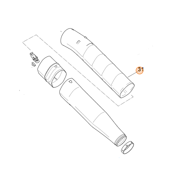 Tube de soufflage BA017015400 STIHL