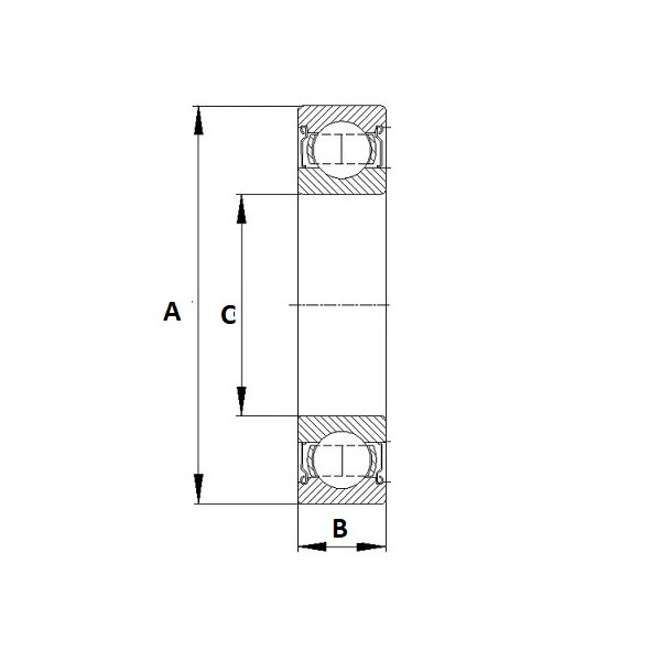 Roulement à billes 6204 2RS