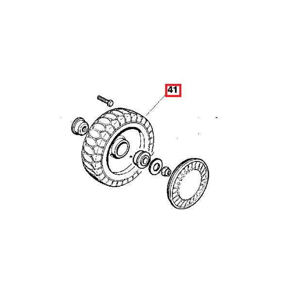 Roue de tondeuse 80041Y10003 HONDA