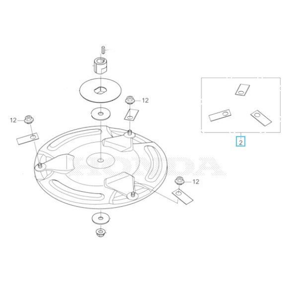 lame tondeuse robot 72515VP7C50 HONDA