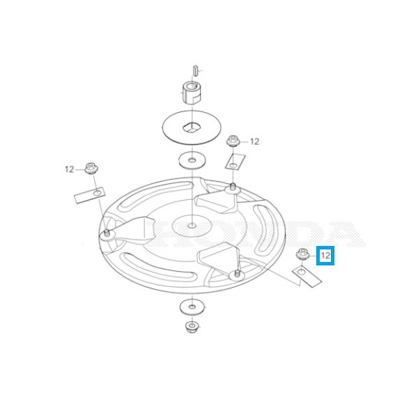 Ecrou de lame robot tondeuse HRM HONDA 06305VP7900