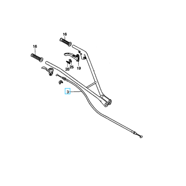 Cable de gaz de motoculteur HONDA 17910729720