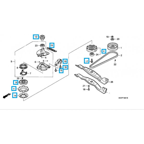 Kit rotostop 06750VE0L50  HONDA