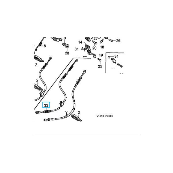 Cable de sélection de vitesses 06546VE1305  HONDA