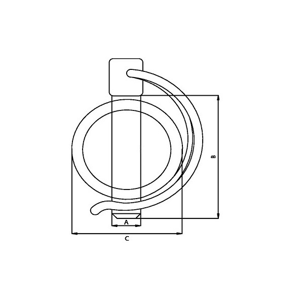 Goupille demi-lune 6x45mm MOTOCULTEUR