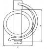 Goupille demi-lune 6x45mm MOTOCULTEUR