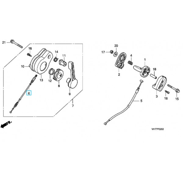 Cable complet rotostop 54530VH7F50  HONDA