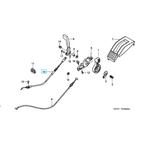 Cable de sélection de vitesses 54630VF0E51  HONDA