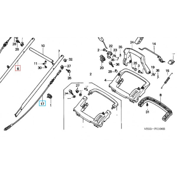 Cable de selection vitesses 54510VE0C51  HONDA