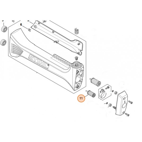 Ressort anti vibration pour débroussailleuse FS411 STIHL