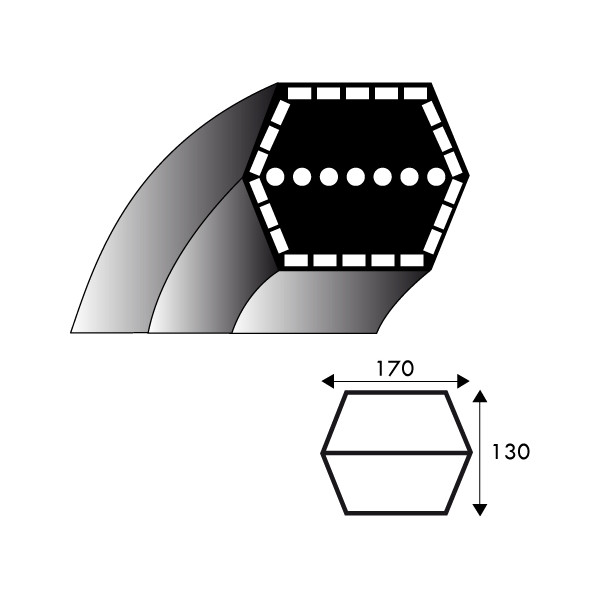 Courroie de coupe  AA86 CASTELGARDEN